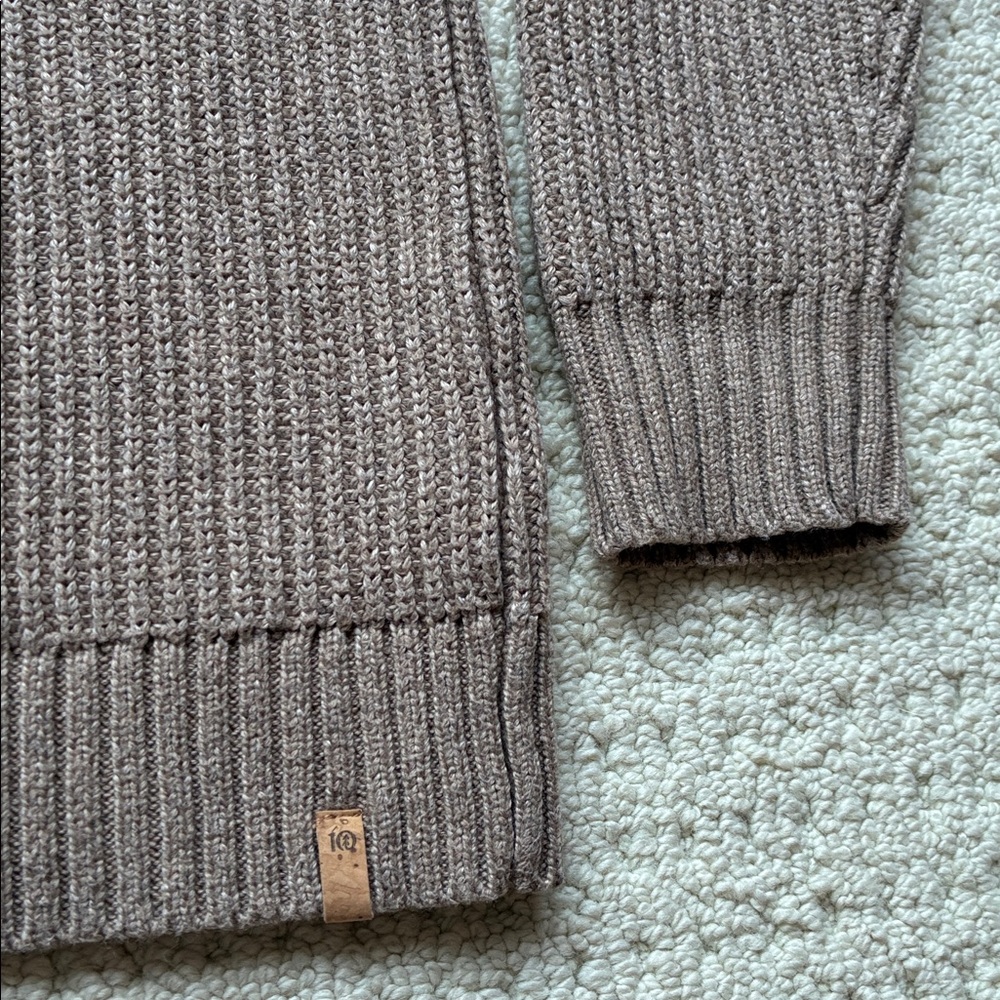 Tentree Women’s Long Wool Cotton Cardigan Sweater in Dark Elwood Heather Small - Picture 5 of 13